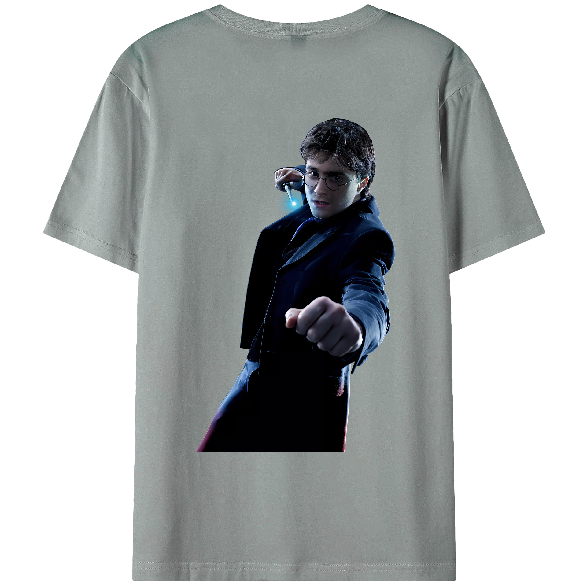 （画像用） Harry Potter ハリー・ポッターシリーズ 綿100％ メンズ半袖Tシャツ（バックプリント） 通気性